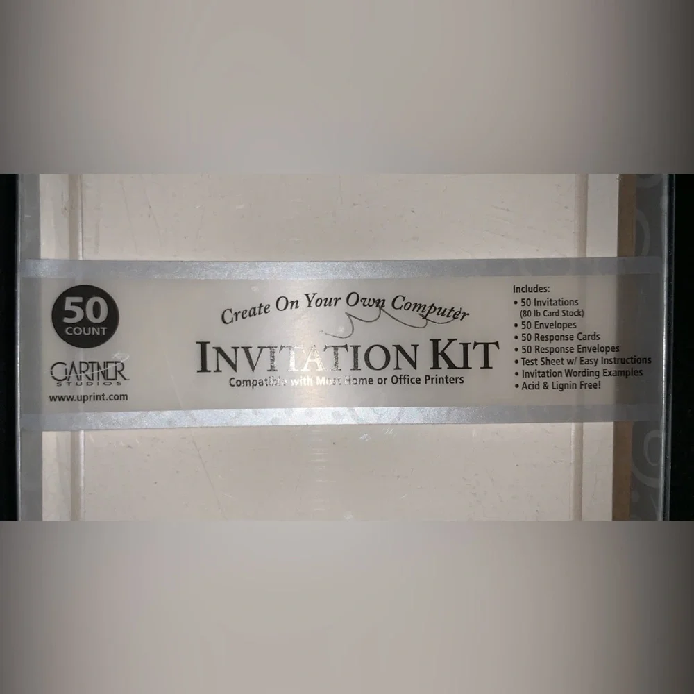 Gartner Studios Invitation Kit 50 Invites & 50 Response Cards Each w/envelopes